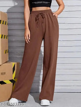 Cotton Solid Plain Dori Trousers - Sizes: 28, 30, 32, 34, 36, 38, 40, XXL (India-made)